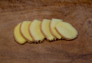 One inch of ginger, unpeeled, cut into "coins"